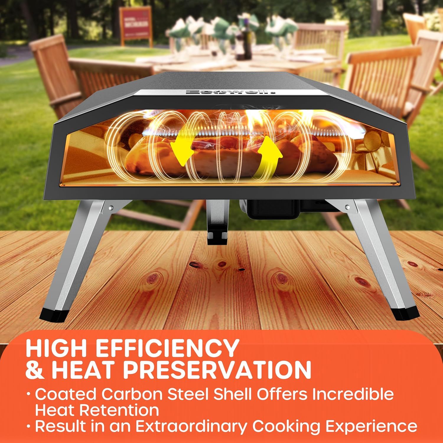 12-inch gas pizza oven USA — high efficiency heat preservation